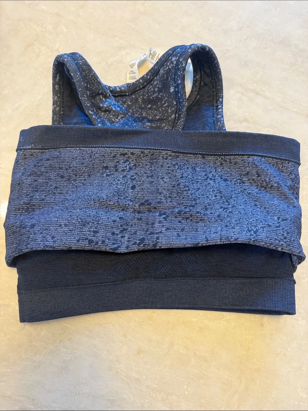 lululemon athletica Navy Speckled Racerback Tank